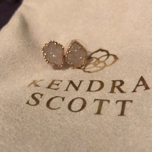 Kendra Scott Tessa rose gold and drusy earrings